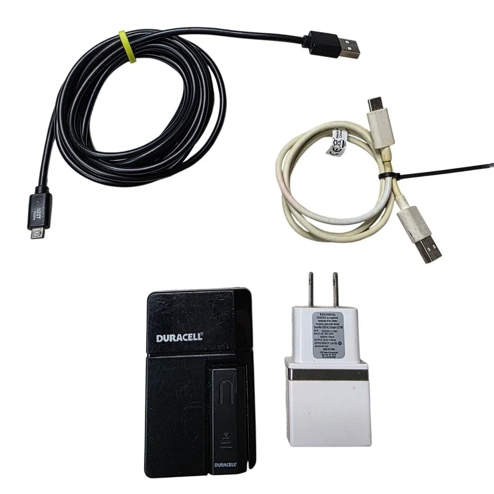 Duracell Wall Charger Bundle BIG-9637 LE2196 Dual USB Micro-USB‎ USB-C Cables W4